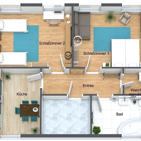 Dschungel Wohnung, Geraeumig, Netflix, Sonos, Zentral Apartment Duisburg