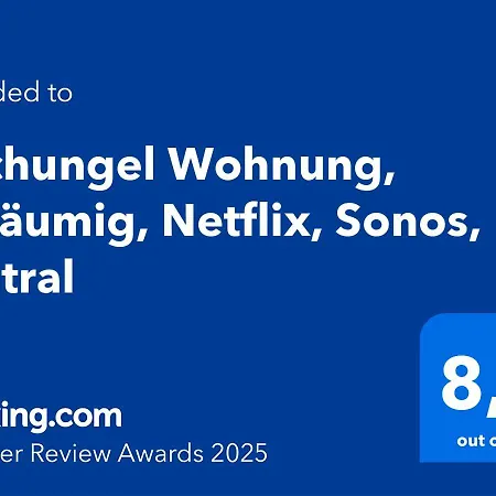 Dschungel Wohnung, Geraeumig, Netflix, Sonos, Zentral *