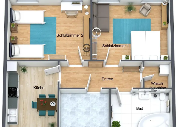 Dschungel Wohnung, Geraeumig, Netflix, Sonos, Zentral דירה דיסבורג